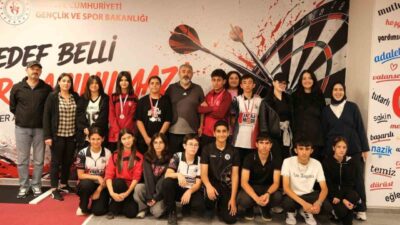Erzincan’da Amatör Spor Haftası kapsamında düzenlenen Dart İl Birinciliği Müsabakaları