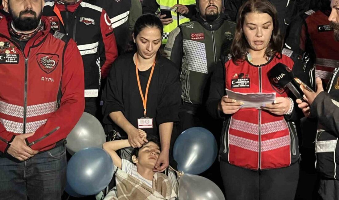 İstanbul’da motosiklet grupları, DMD kas hastalığıyla mücadele eden Ali Yiğit