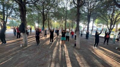 Aydın Gençlik ve Spor İl Müdürlüğü koordinesinde Kuşadası ilçesinde sabah