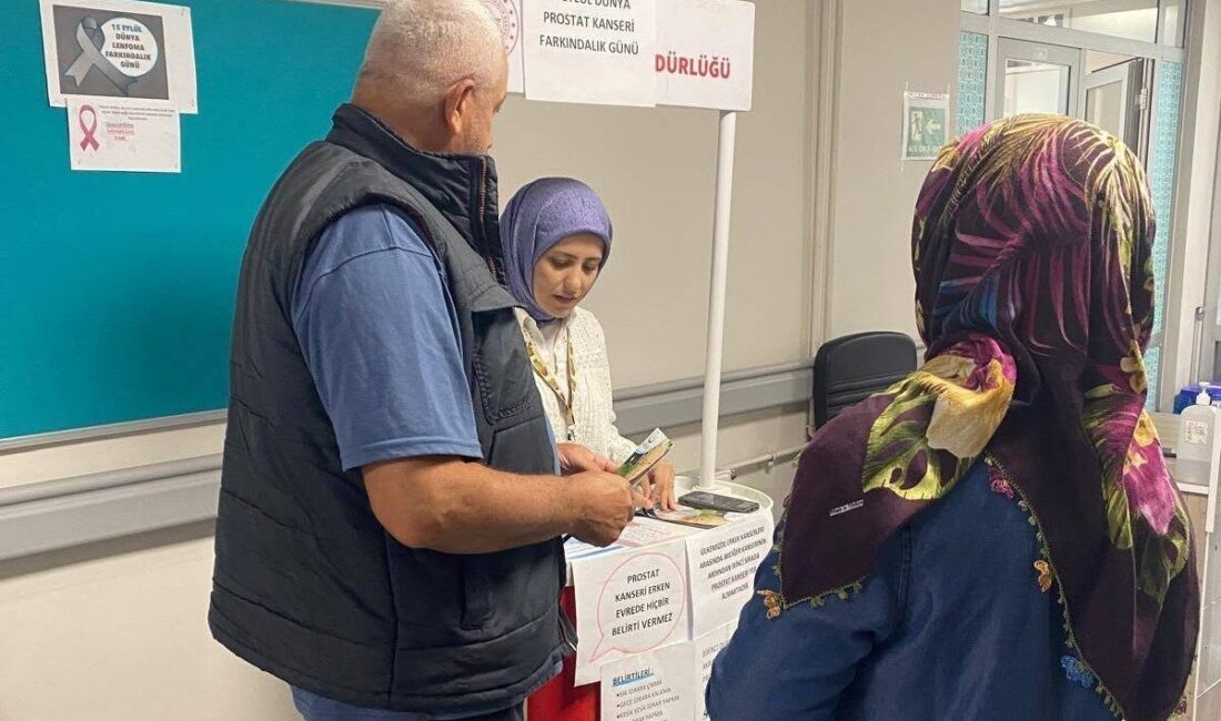 Düzce’nin Çilimli ilçesinde, prostat kanseri ve lenfoma konusunda vatandaşların bilinçlendirilmesi