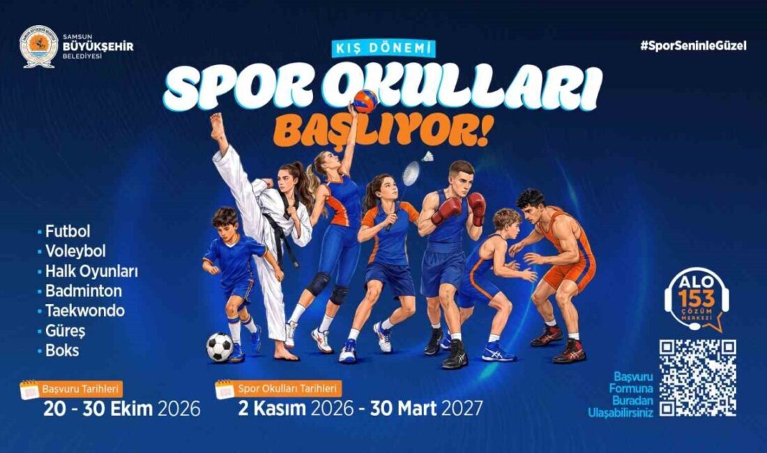 Samsun Büyükşehir Belediyesi (SBB) tarafından çocukların ve gençlerin fiziksel gelişimlerine